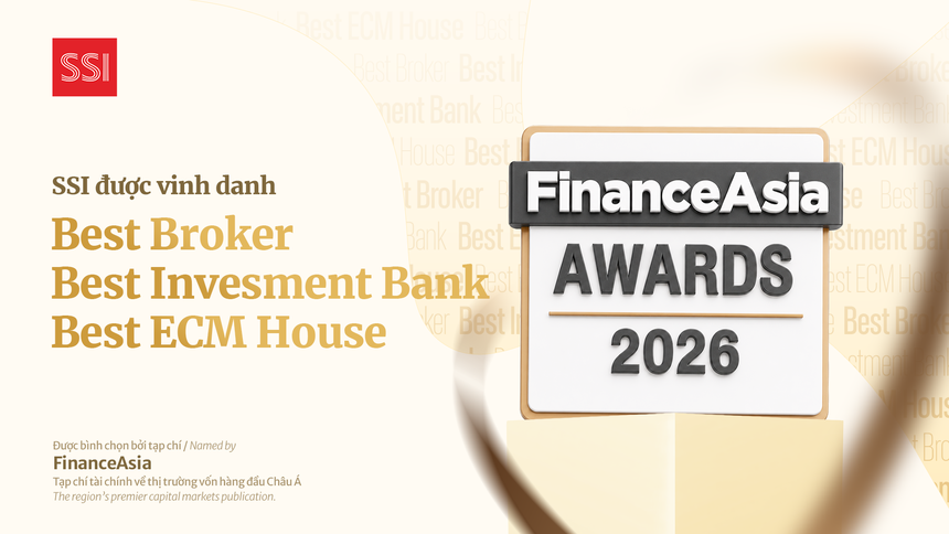 FinanceAsia vinh danh SSI tại ba hạng mục cốt lõi của thị trường vốn Việt Nam