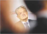 George Soros, một nhà đầu tư tài chính danh tiếng.