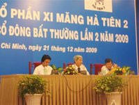 Đại hội cổ đông bất thường của CTCP Xi măng Hà Tiên 2 ngày 21/12 thông qua việc sáp nhập vào Hà Tiên 1.