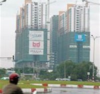 Một dự án căn hộ đang được xây dựng tại quận 2, TP. HCM