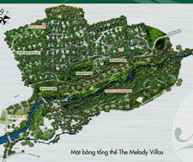 Mặt bằng tổng thể dự án The Melody Villas