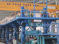 Toàn cảnh dây chuyền mạ kẽm mỏng NOF Hoa Sen