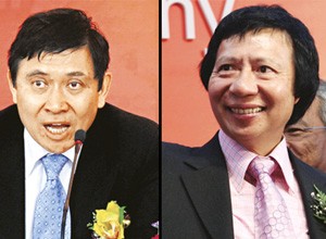 Kwok Thomas Kwok (bên phải) và Raymond Kwok