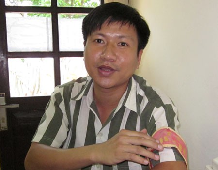 Lê Quang Hưng trong trại giam Thanh Xuân.