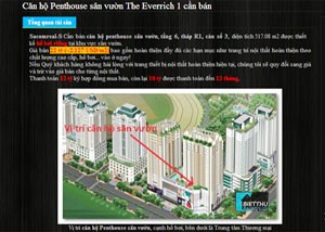 Penthouse xa xỉ mỏi mắt tìm khách mua