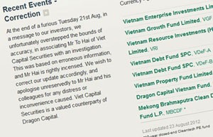 Dragon Capital đụng bê bối thông tin sau sự kiện “bầu Kiên”