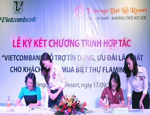 Vietcombank hỗ trợ khách hàng mua biệt thự Flamingo