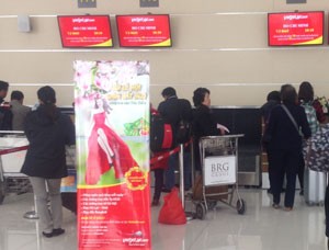 VietJetAir  chuyển khu vực làm thủ tục tại Nội Bài 